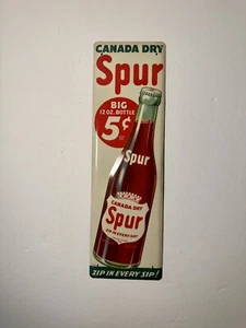 Absolutely Stunning Canada Dry Spur Tin Sign **MUST SEE 100% AUTHENTIC** - Picture 1 of 10