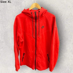 NIKE RED TECH FLEECE HOODED JUMPER Mens Size XL - Picture 1 of 6