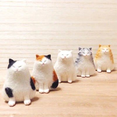 DIY Needle Craft Cat Doll Felting Wool Felt Material Kits Plush for Beginners - Image 1 of 4