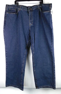 NUEVO CON ETIQUETAS Croft & Barrow Pantalones de mezclilla azul oscuro calce clásico 50 x 29 - Imagen 1 de 2