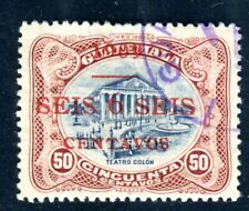 Guatemala 1909 133b Stamped ABART RED PRINT (M2477