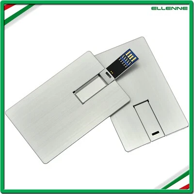 ✅PENDRIVE CHIAVETTA USB 3.0 CARTA CREDITO BANCOMAT 32 64 128 256GB MEMORIA A10✅ - Immagine 1 di 4