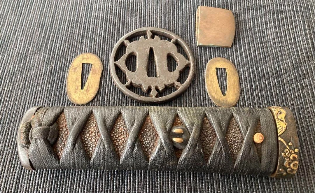 多色古董原创古董日本刀镡| eBay