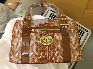 Croco Embossed Leather Shoulder Bag by Sharif New - Picture 1 of 1