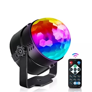 Party Magic Disco Ball Light LED Club RGB Rotating Club DJ Stage Lights+Remote - Picture 1 of 13