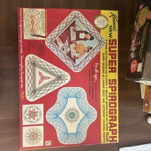 Vtg Kenners Super Spirograph Plus 1969 99% Complete Drawing Set Toy Pens Paper - Picture 1 of 9