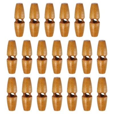 20 деревянных пуговиц 30 мм с одним отверстием оливковые пуговицы для шитья, средний коричневый - Изображение 1 из 4