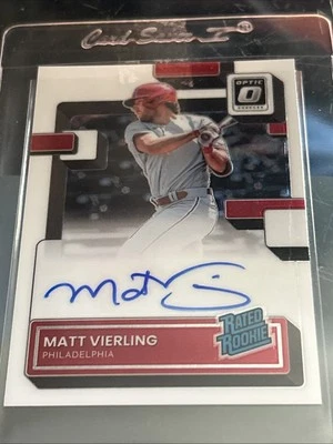 2022 Panini Donruss Optic - Rated Rookie Signatures Matt Vierling RC Auto - Image 1 of 2