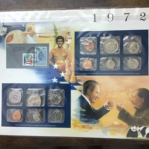 Uncirculated US Mint Coin Sets from the Philadelphia San Francisco Mints 1972 - Picture 1 of 9