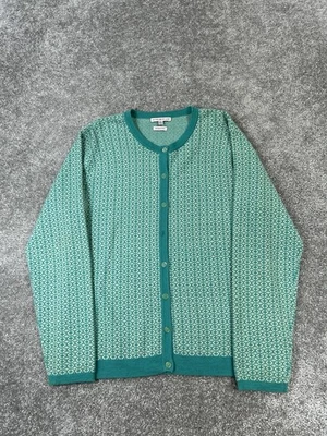 Peter Millar Sweater Womens Xl Blue Merino Wool Knit Cardigan * - Изображение 1 из 4