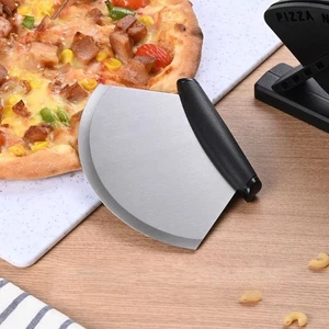 with Cover Pizza Slicer Arc Shape Cheese Cutter Standing Pizza Cutter Pie - Picture 1 of 14