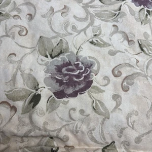 Amethyst Flowers Beige Scroll 2 Window Drapery Panels 30x39” Made In USA - Bild 1 von 20