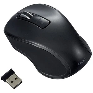 Digio2 Wireless Mouse, Quiet, 3 Buttons, BlueLED, Black - Afbeelding 1 van 5
