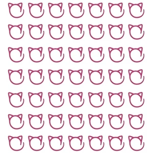 50 Pezzi Marcatore per Punti, Marcatori per Punti in Metallo per Gatti per Uncinetto, Rosso - Foto 1 di 7