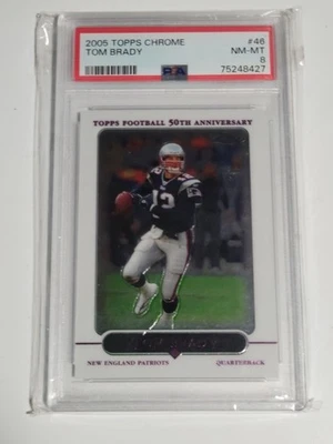 2005 Topps Chrome Tom Brady #46 PSA 8 - Image 1 of 3