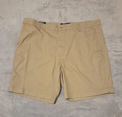 Men's Chaps Flat Front Stretch Shorts. Beige Big & Tall size 42 - Image 1 of 4