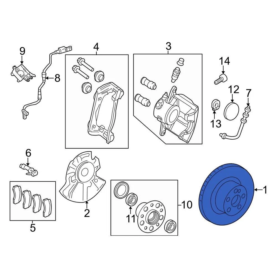 For Mercedes-Benz C250 12-15 Mercedes-Benz 204421361290 Front Disc Brake Rotor Foto 1 de 1