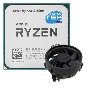 AMD RYZEN 5 4500 CPU Processor AM4 With Cooler Without Integrated GPU - Picture 1 of 6