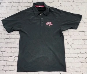 Camisa Polo De Colección Nike Air Flight Para Hombres L Gris Rosa Malla Bordada Logo Años 90 - Imagen 1 de 7