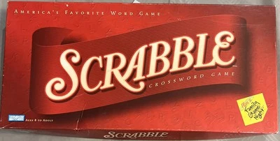 Scrabble Hasbro 2001 Crossword Board Game Tiles  Long Box - Image 1 of 4