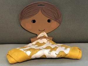 Milkbarn Mini Lovey Baby Blanket Cheetah Tiger ? Rayon From Bamboo/ Cotton New - Picture 1 of 5