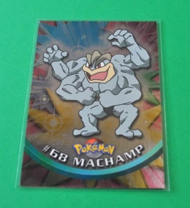 Pokemon Topps Holo #68 Machamp TV Animation Edition Blue Logo Card - Picture 1 of 6