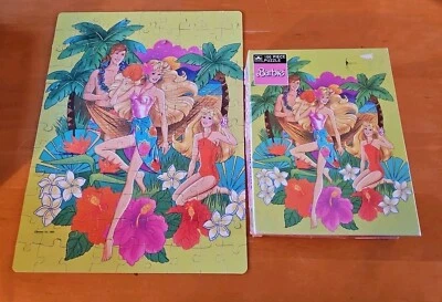 Rompecabezas Barbie and Friends 100 piezas isla tropical dorado vintage 1989 Foto 1 de 4