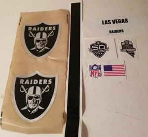 LA/Oakland Raiders Black Ice Scull Helmet Decal F/S w/60 Seasons & Inaugural pw - Picture 1 of 3