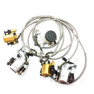 Hydraulic Disc Brake Calipers Pad System 250cc Quad Dirt Bike Dune Buggy Go Kart - Picture 1 of 7