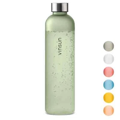 Trinkflasche 650ml Sport Wasser Flasche BPA frei Kohlensäure geeignet Vinsun