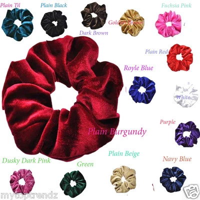 Premium Velvet Scrunchie Luxurious Soft Feel Large Velvet Hair Scrunchies Bobble - Image 1 of 4