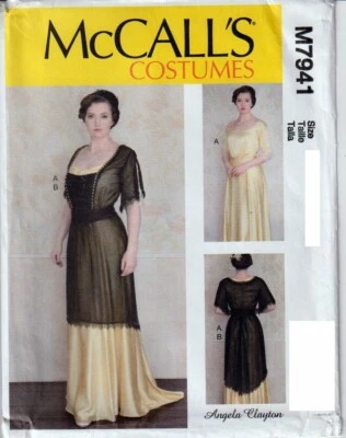 McCalls 7941 Titanic Victorian Edwardian Gown Costume Pattern Misses Size New - Image 1 of 2