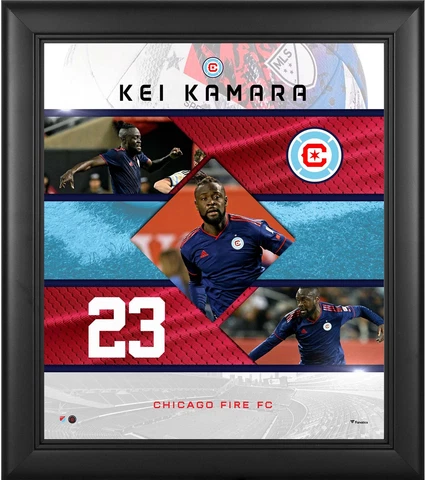 Kei Kamara Chicago Fire SC Framed 15'' x 17'' Stitched Stars Collage Cover