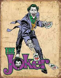 DC Comics - The Joker Tin Sign - Nostalgic Vintage Metal Wall Decor - USA Made! - Picture 1 of 5