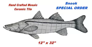 Snook Mosaic Ceramic Tile Swimming Pool Bar Counter Top Wall Art Bath Deck fish - Picture 1 of 2