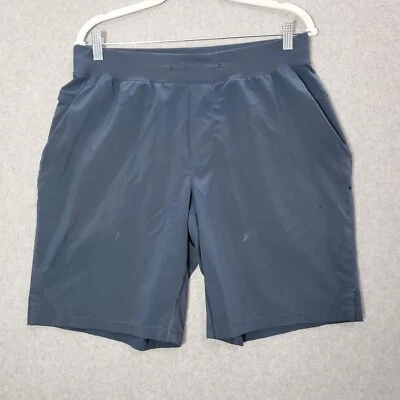 Pantalones Cortos Lululemon Hombres Grandes Azul THE Linerless 9" Bolsillos con Cremallera Entrenamiento Correr LEER Foto 1 de 4