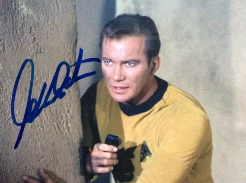 STAR TREK WILLIAM SHATNER SIGNED 8-10; COA Cover