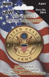 Militär selbstklebendes Metallmedaillon 2" Armee - Bild 1 von 2
