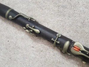 old wooden Clarinet by "Podesva Brno" 2rings ALBERT (?) System, needs repair - Bild 1 von 13
