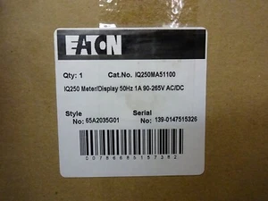 EATON IQ250MA51100 IQ250 METER DISPLAY 65A2035G01 / 1A 90-265V AC/DC 50HZ NEW - Picture 1 of 2