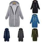 Comfy Women's Plus Size Winter Sweater Hoodie Coat (Light Grey Dark Gray Navy)