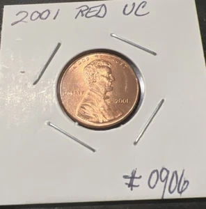 2001, Lincoln Memorial Cent Penny! Hochwertiges Potential schönes leuchtendes Rot! - Bild 1 von 4