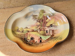 Vintage Art Deco Royal Doulton Series Large Serving Dish Rustic England 29.5cms - Picture 1 of 8