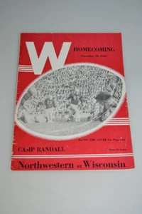1945 UNIVERSITY OF WISCONSIN BADGERS HOMECOMING FOOTBALL PROGRAM NORTHWESTERN - Picture 1 of 3