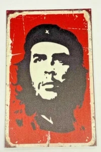 Che Guevara Wood MDF Wall Decoration Sign 7" x 11" with Rustic Sides - Picture 1 of 2