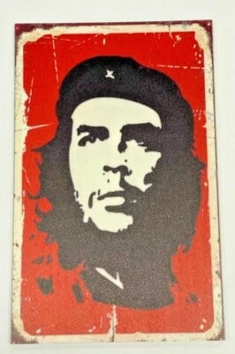 Letrero de decoración de pared Che Guevara madera MDF de 7" x 11" con lados rústicos Foto 1 de 2