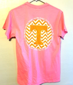 Tennessee Volunteers Ladies Small Pink T-Shirt Go Big Orange Short Sleeve - Picture 1 of 13