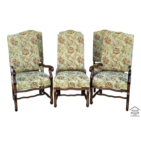 Louis XIV Dining Chairs Os De Mouton Cover