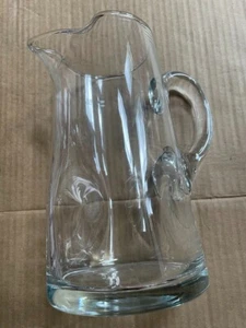 Large Libbey Crisa Impressions Glass Pitcher - Picture 1 of 1