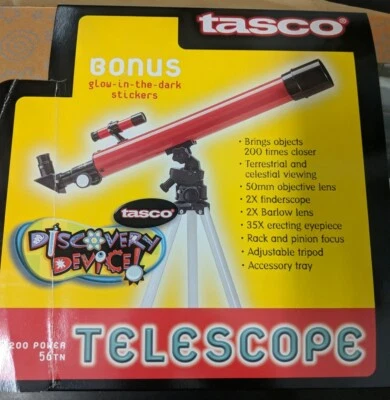 TASCO TELESCOPE 200 POWER 56*TN DISCOVERY DEVICE USED WITH TRIPOD UK EXP A1 - Image 1 of 4